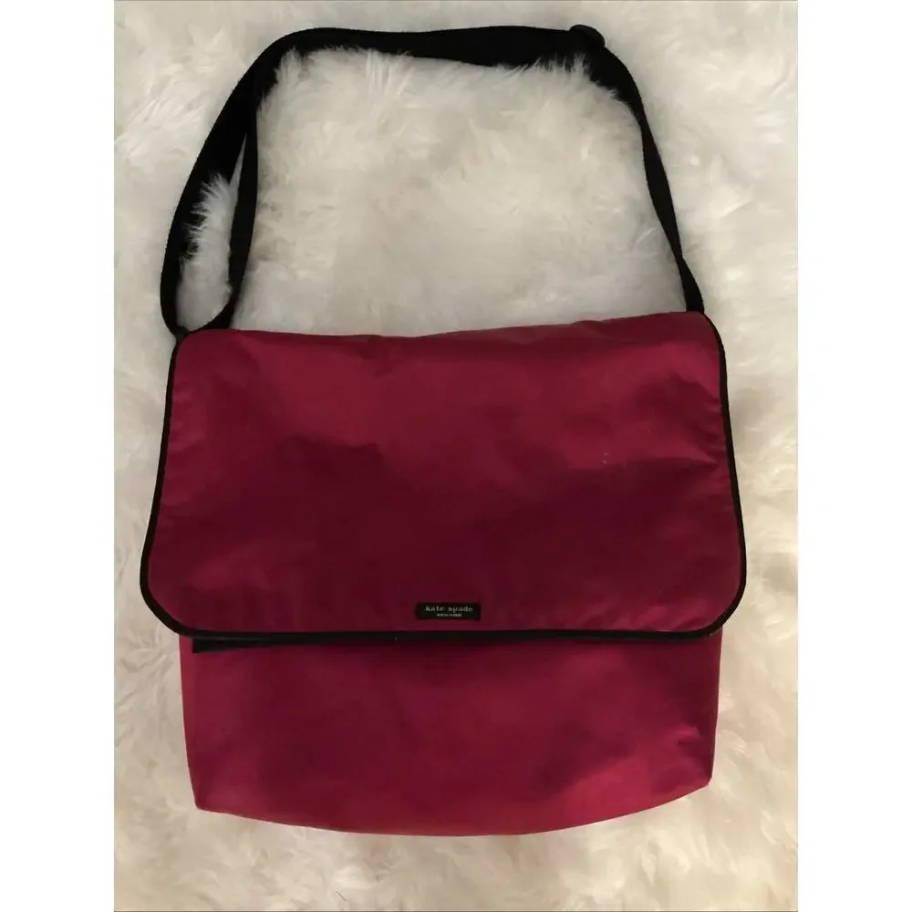 Kate Spade Women’s Spacious Red Messenger Crossbody Flap Zip Adjustable Strap